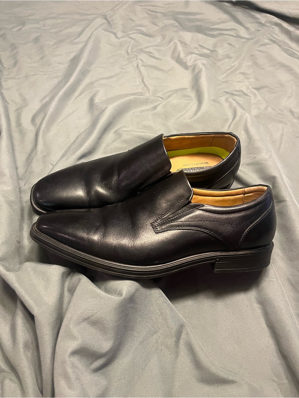 Florsheim Black Leather Slip-On Dress Loafers